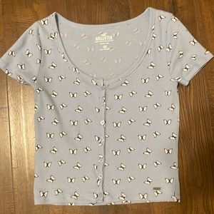 Butterfly Xs baby tee hollister